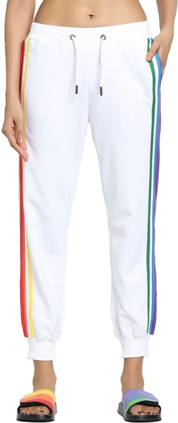 BEWAKOOF Striped Women White, Red, Blue 