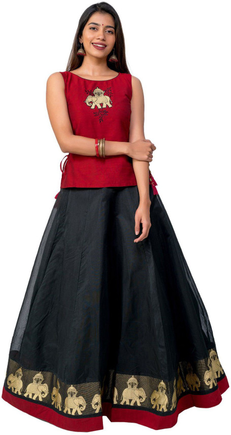 Maybell Women Ethnic Top and Skirt Set 