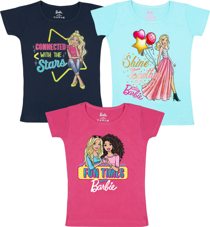BARBIE Girls Printed Pure Cotton 