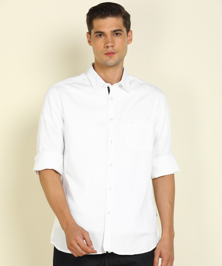 PARX Men Solid Casual White Shirt - Buy 