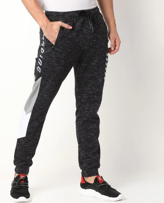 Team Spirit Solid Men Black Track Pants 