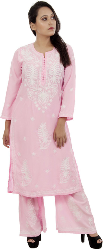 ADR CHIKAN Women Kurta and Palazzo Set 