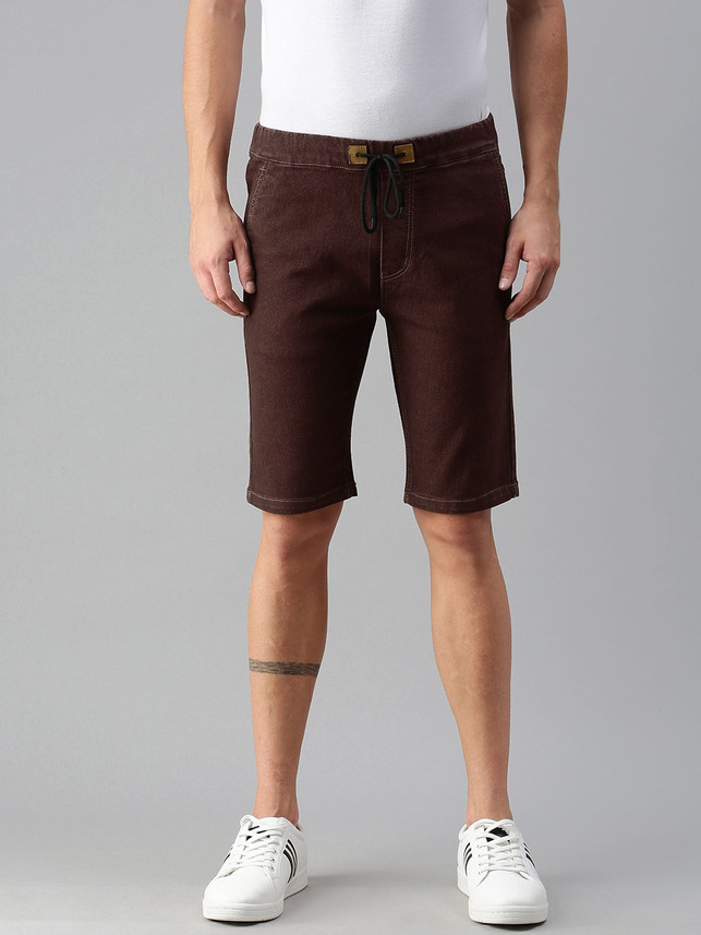 Urbano Fashion Solid Men Brown Denim 