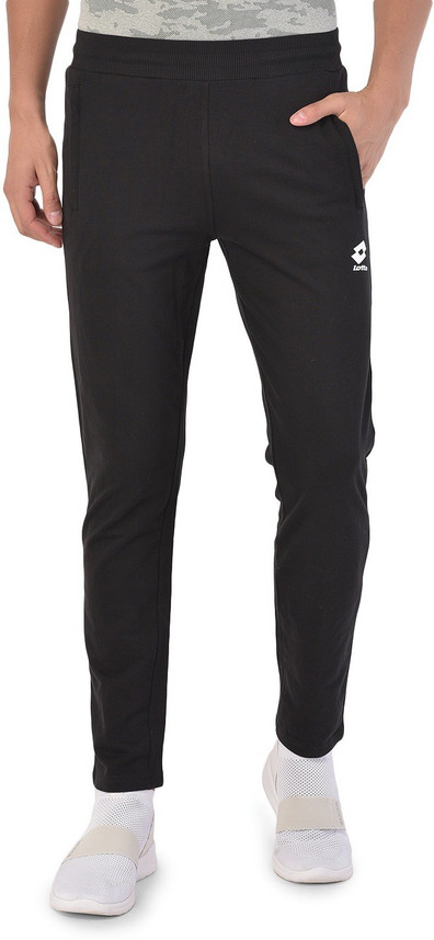 LOTTO Solid Men Black Track Pants - Buy 
