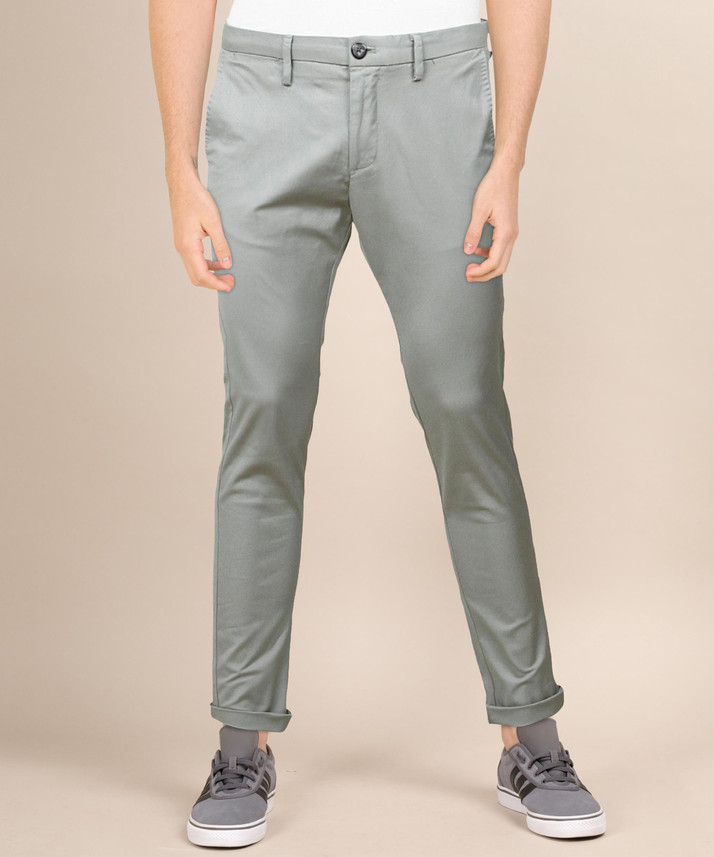 INDIAN TERRAIN Slim Fit Men Green 