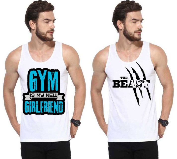 sleeveless t shirts for gym flipkart