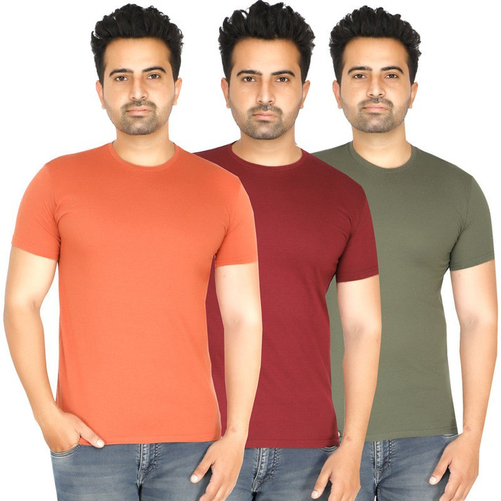 style valley Solid Men Round Neck 
