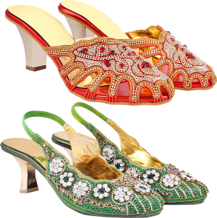 Zionk Women Multicolor Heels - Buy 