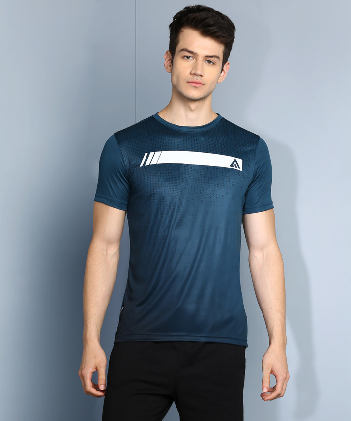 ADRENEX Printed Men Round Neck Dark 