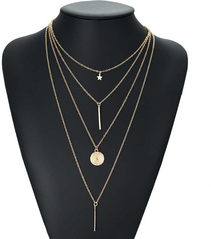 Sorellaz Womens Golden Metal Layered 