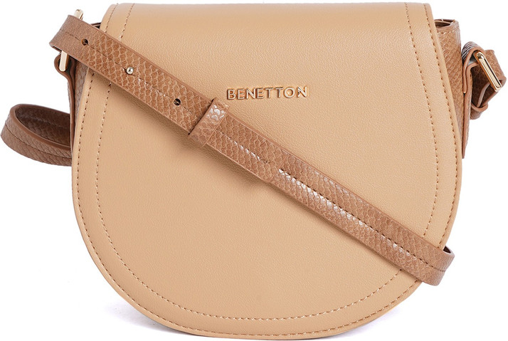 Benetton Women Beige Sling Bag Beige 