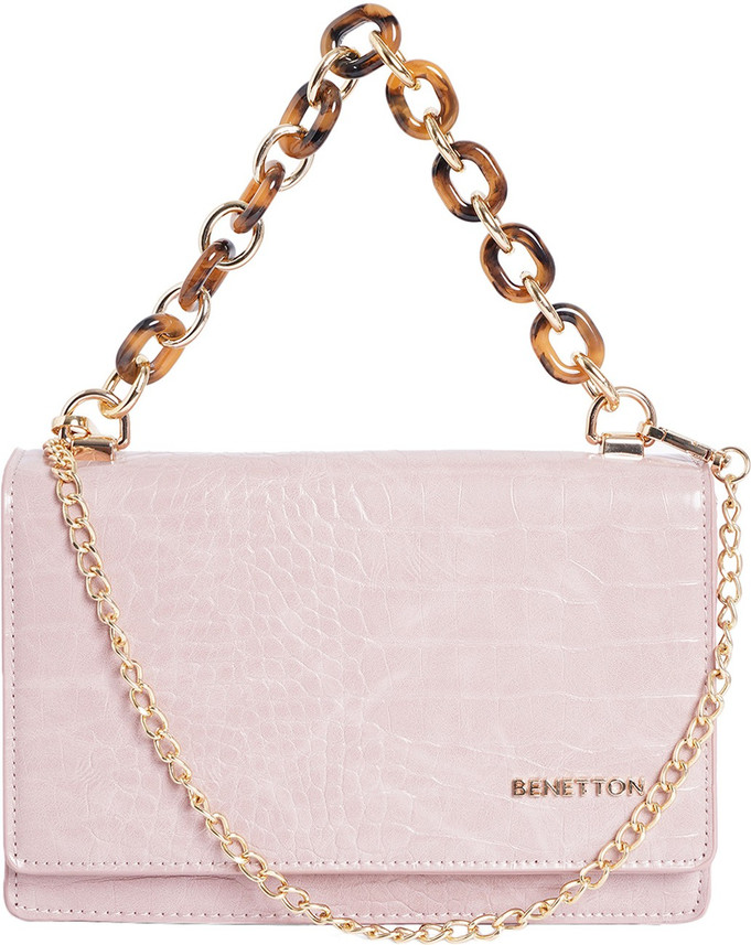 Benetton Women Pink Sling Bag 