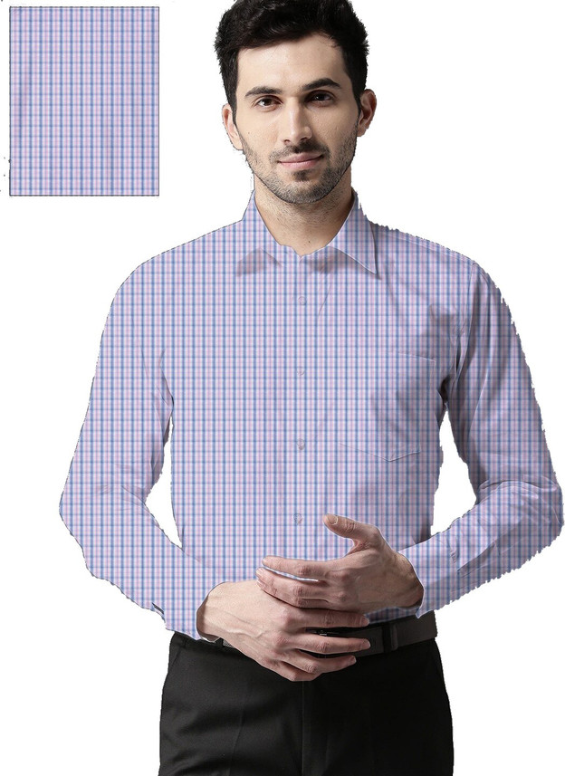 Cavenders Men Checkered Formal Pink 