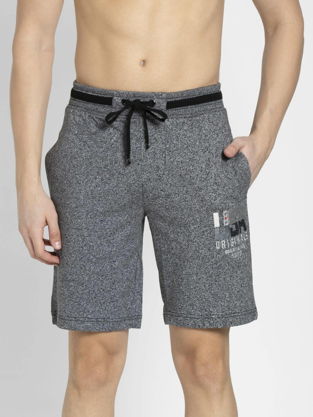 JOCKEY Solid Men Grey Night Shorts 