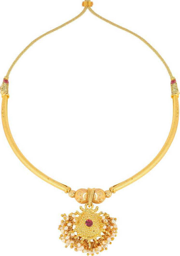 Kolhapuri Saaj Gold Plated Thushi 