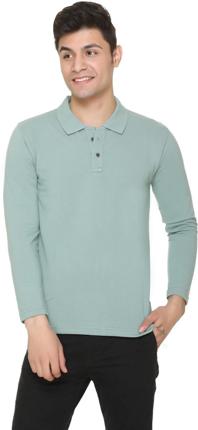 Buy aarbee Solid Men Polo Neck Green T 