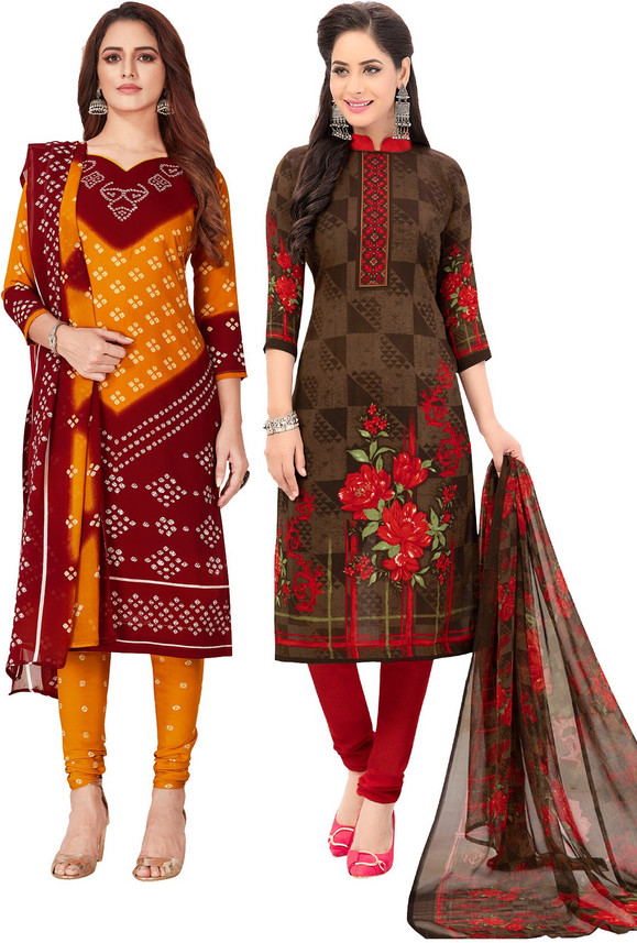 Salwar Studio Synthetic Floral Print 