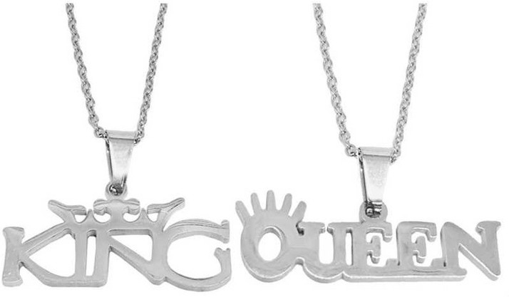 Couple Locket Necklace Pendant Chain 