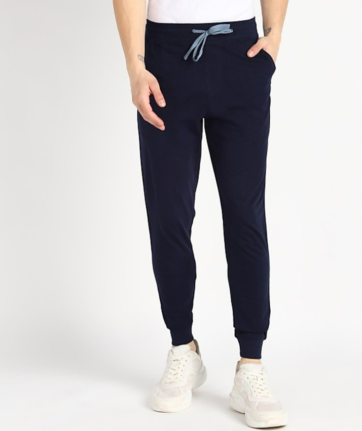 GYM EXPERT Solid Men Blue Track Pants 