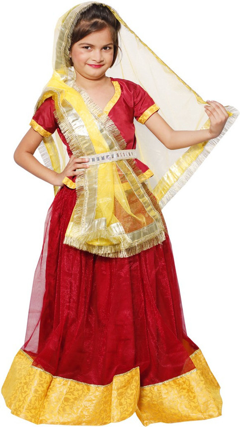 ITSMYCOSTUME Radha Dress for Girls Kids 