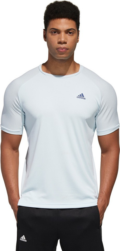 ADIDAS Sports Men Round Neck Blue T 