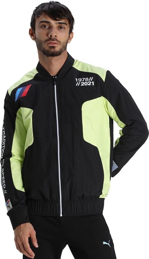 puma full sleeve colorblock men's jacket