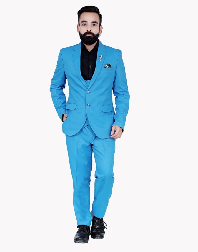 light blue colour coat pant