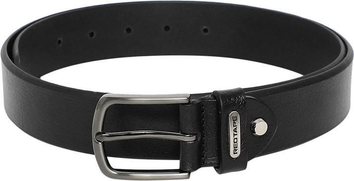 Men Casual Black Genuine Leather Belt 