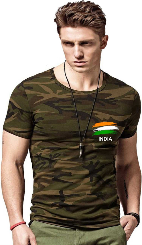 Printcomet Military Camouflage Men Polo 