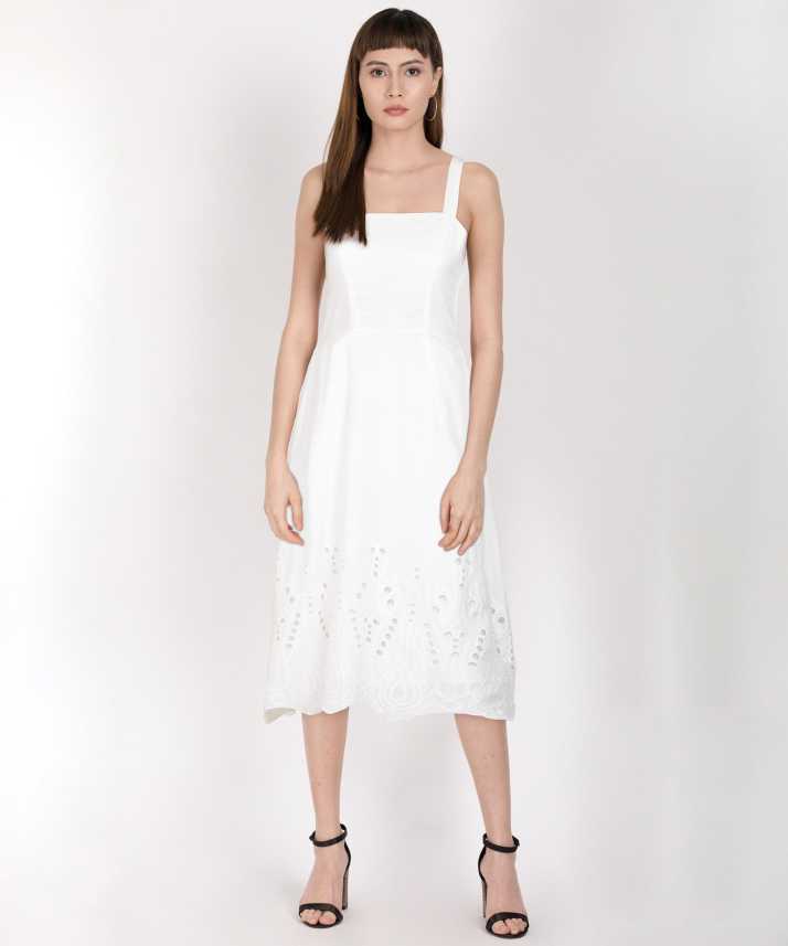 VERO MODA Women Pinafore White Dress - Buy VERO MODA White Dress Online at Prices in India | Flipkart.com