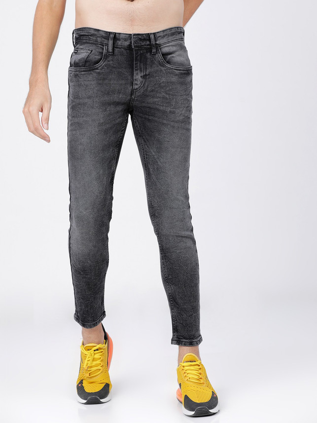HIGHLANDER Tapered Fit Men Black Jeans 