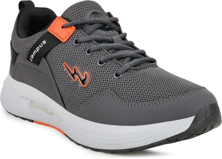 campus men grey running shoes