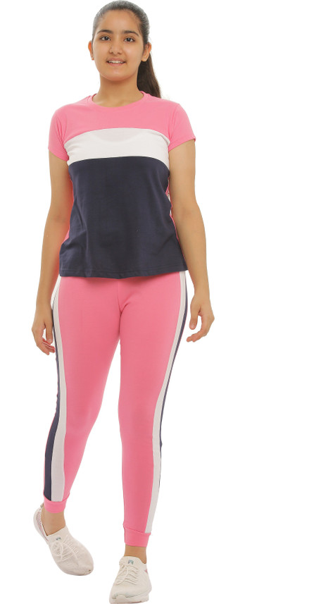 Girls Casual T-shirt Track Pants 