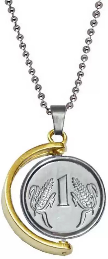 Gold \u0026 Silver One Rupee Coin Locket 