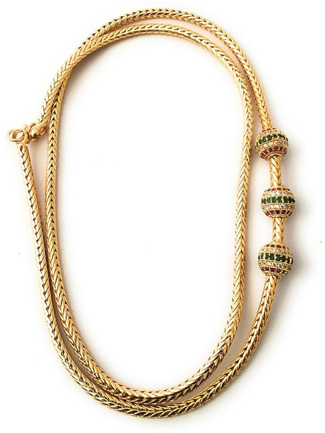 bfj One Gram Gold Chain Mugappu Thali 