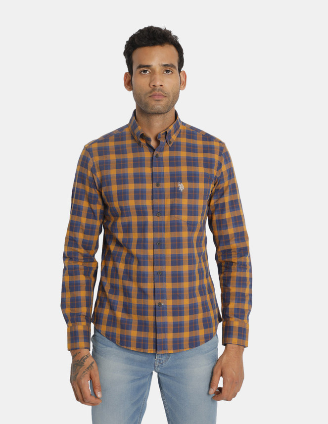 U.S. POLO ASSN. Men Checkered Casual 
