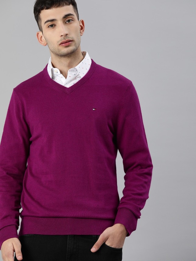 tommy hilfiger purple sweater