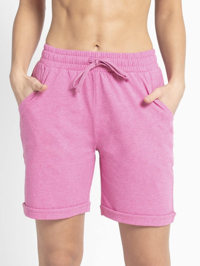 JOCKEY Solid Women Pink Regular Shorts 