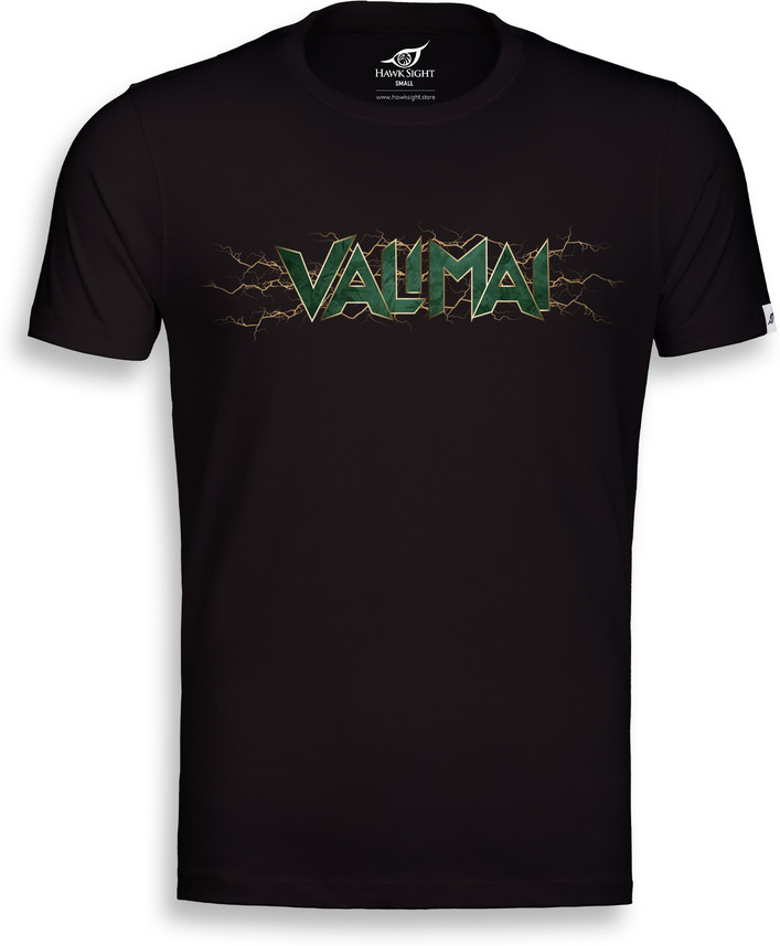HawkSight Printed Men Round Neck Black 
