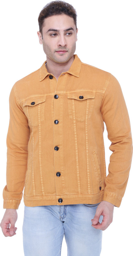 Full Sleeve Solid Men Denim Jacket 
