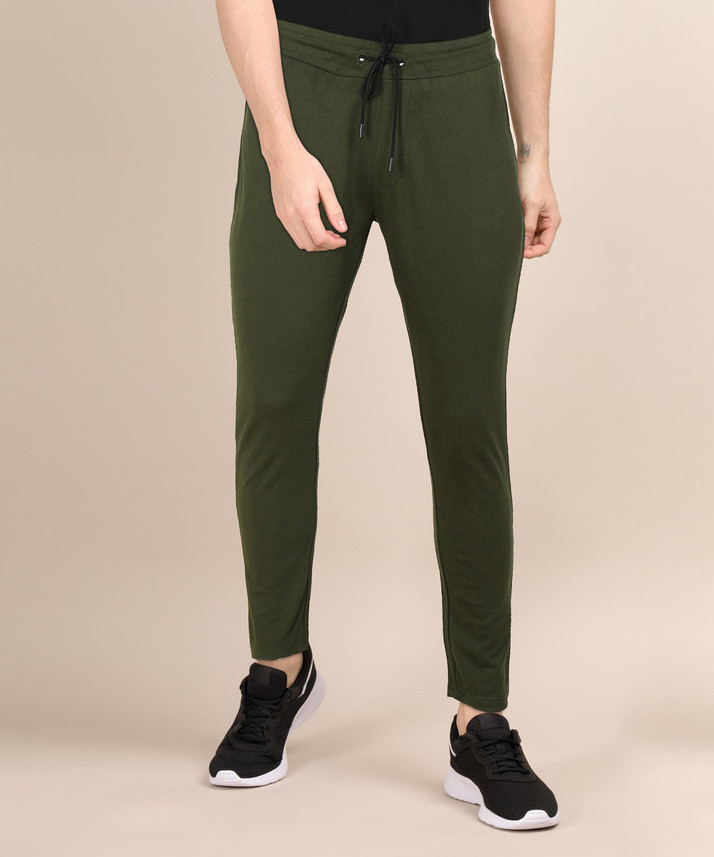 Arrow Sport Solid Men Green Track Pants 