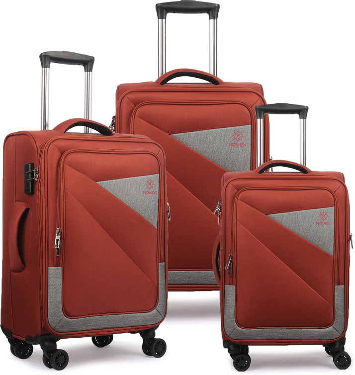 NOVEX Soft Sided Luggage Set of 3 