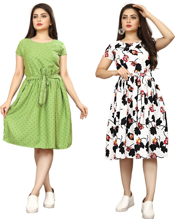 NEW ETHNIC FASHION Women A-line Green 