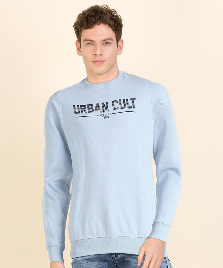Sleeve Printed Men Sweatshirt 