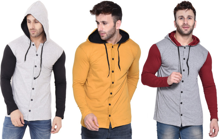 Blisstone Solid Men Hooded Neck 