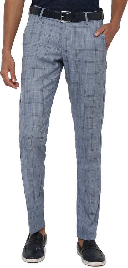Allen Solly Slim Fit Men Blue Trousers 