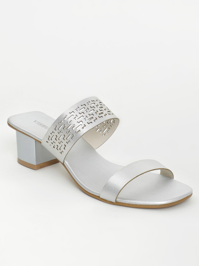 Vishudh Women Silver Heels - Buy 