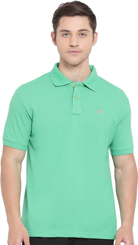 ONN Solid Men Polo Neck Green T-Shirt 