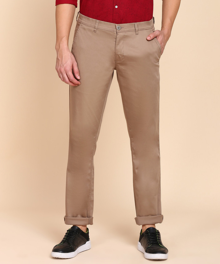 PARX Regular Fit Men Khaki Trousers 
