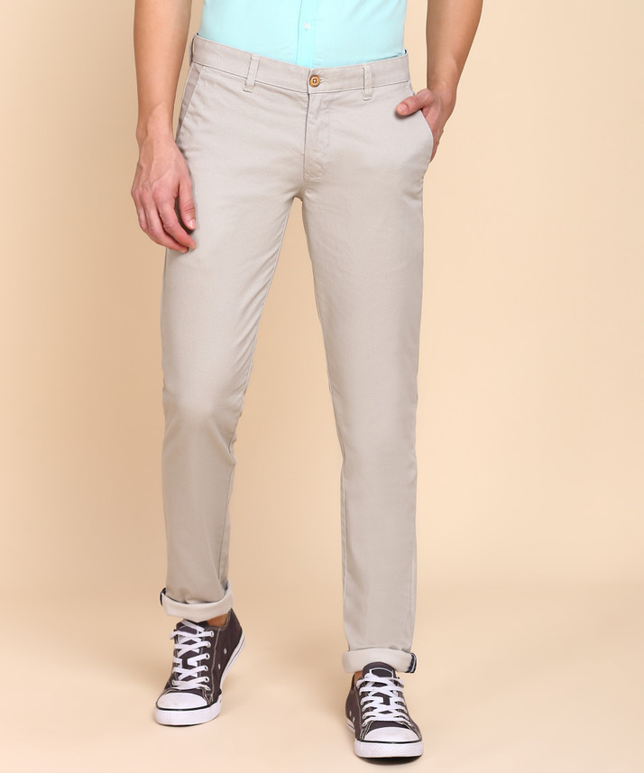 PARX Slim Fit Men Beige Trousers - Buy 